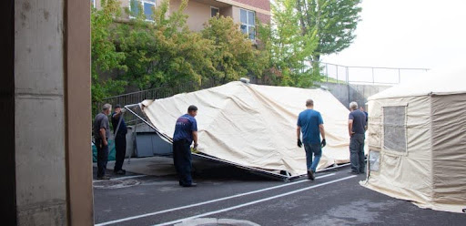 Tents Set Up Outside Emergency Department img2