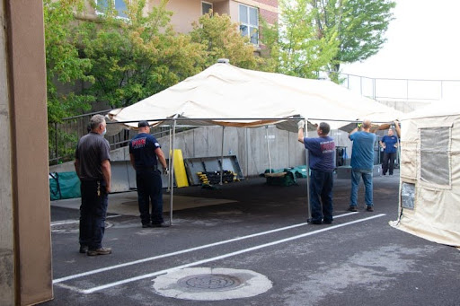 Tents Set Up Outside Emergency Department img3
