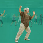 Woman doing yoga- promote cancer screenings