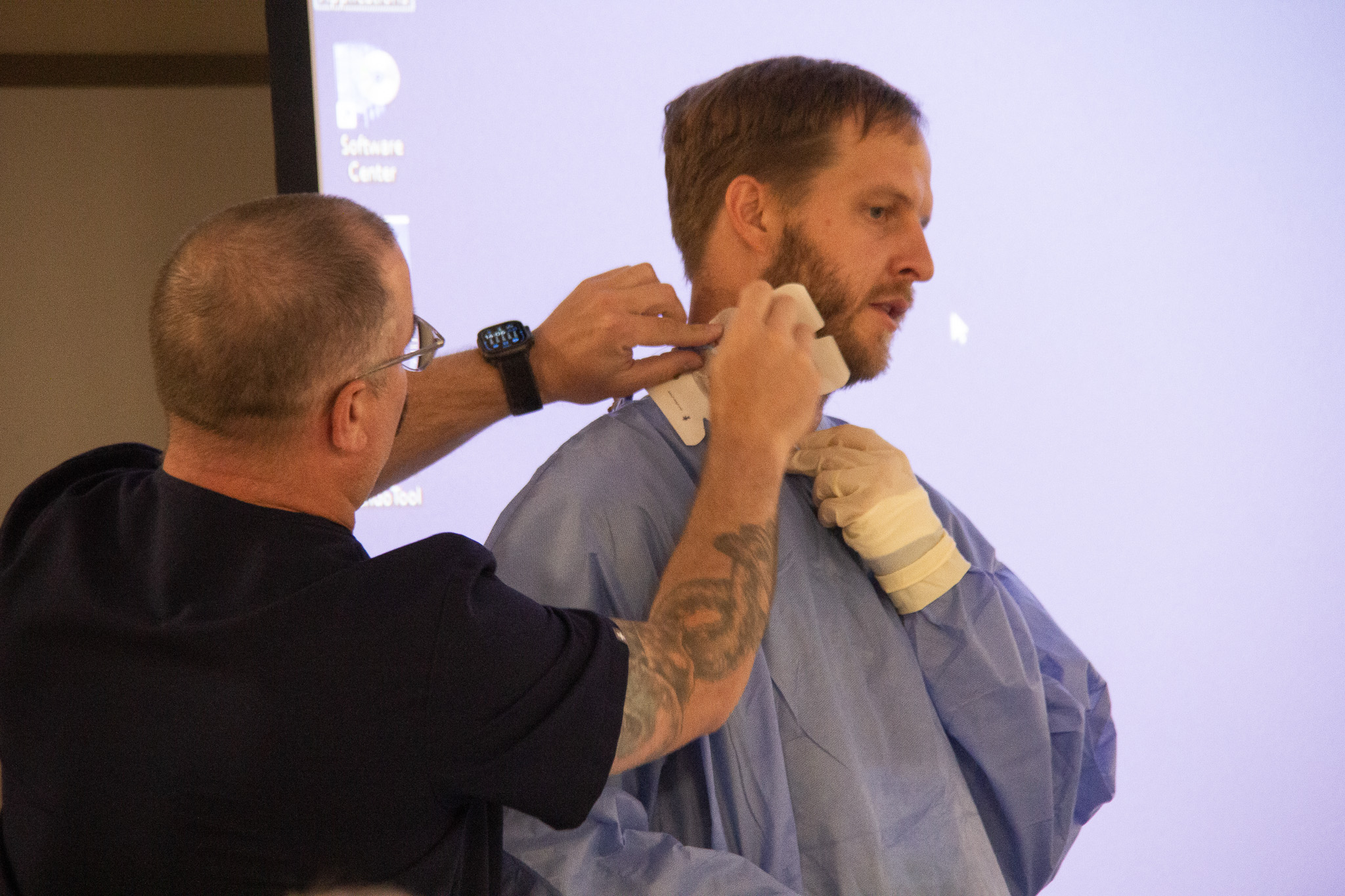 Demonstrating line placement.