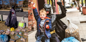 Batman promoting picking up cigarette butts.